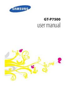 Samsung Galaxy Tab 10.1 (3G Wifi) manual. Tablet Instructions.